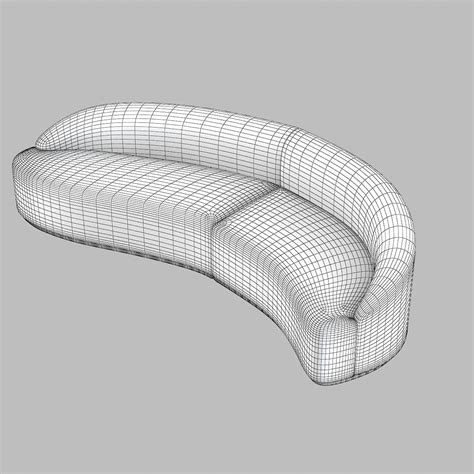 Curved Sofa 3d Model 26 Obj 3ds Max Fbx Free3d