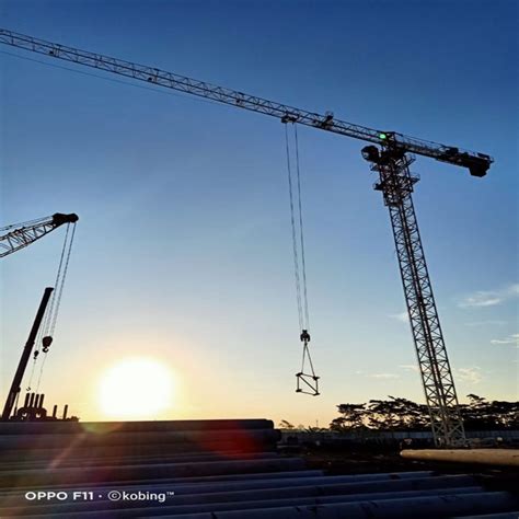 Sun Official 12 Ton Qtp7022 Construction Building Topless Tower Crane