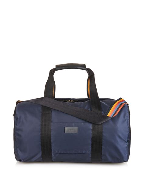 Lyst Paul Smith Nylon Weekend Bag In Blue For Men