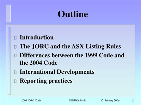 PPT 2004 JORC Code What Does It Mean To You PowerPoint