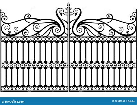 Wrought Iron Fence Or Gate Vector Eps Stock Vector Image