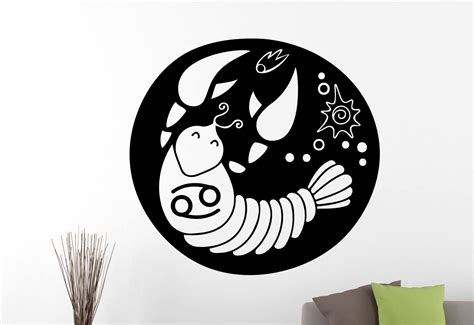 Cancer Vinyl Decal Zodiac Sign Wall Sticker Home Interior