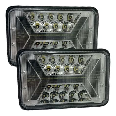 Par Faros Led Rectangular Unidad H X Cruz Colores Env O Gratis