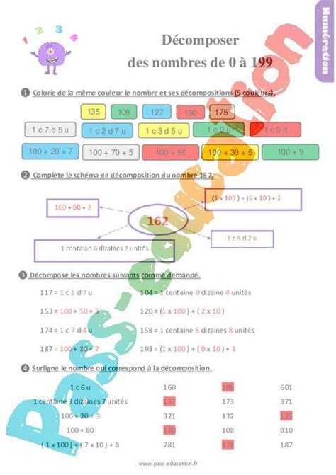 D Composer Des Nombres De Au Ce Exercices R Visions Pdf