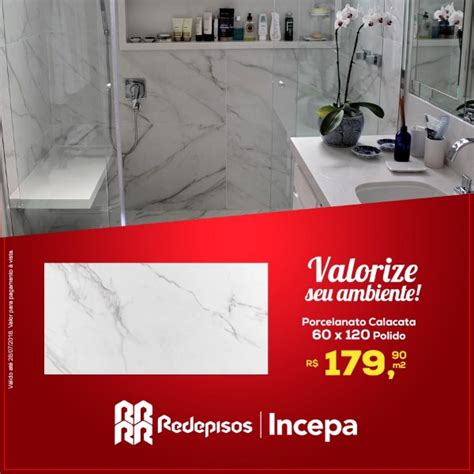 Porcelanato Calacata 60x120 Pol Incepa Em Piracicaba REDEPISOS