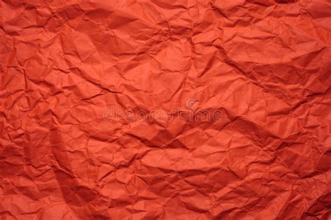 Orange Crumpled Paper Background With Folds Texture Stock Photo Image