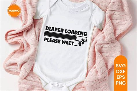 Diaper Loading Funny Baby Svg Quotes Graphic By Maumo Designs