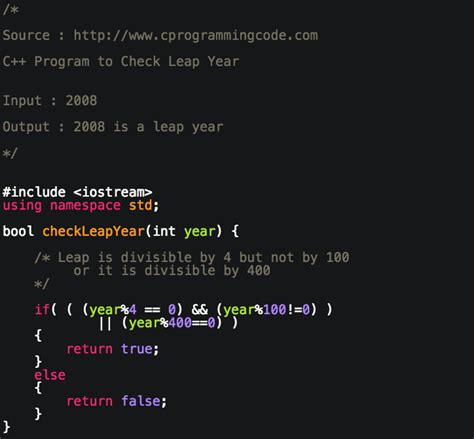 Programming Tutorials C Program To Check Leap Year Whether A