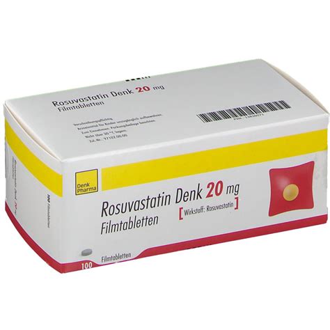 Rosuvastatin Denk 20 Mg 100 St Mit Dem E Rezept Kaufen Shop Apotheke