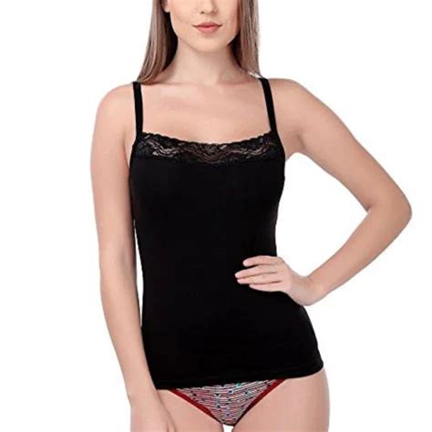 Buy Softline Black Lace 100 Cotton Camisoles And Tanks Online At Best Prices In India Jiomart