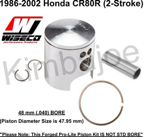 Honda Cr R Mm Bore Wiseco Forged Pro Lite Piston