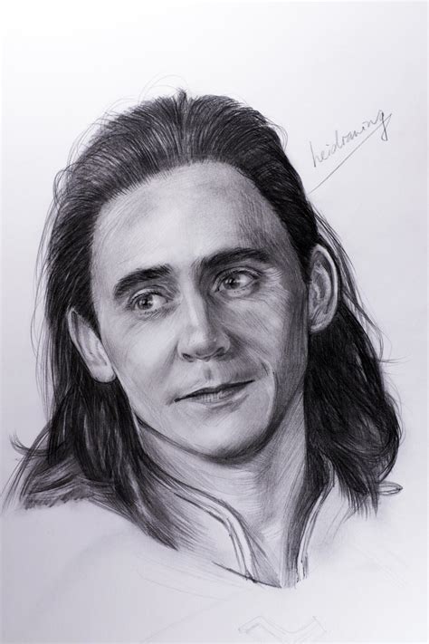 Loki Tom Hiddleston Pencil Drawing By Heidrawing On Deviantart