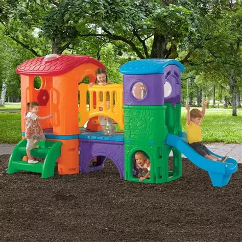 Juego Infantil Exterior 2 Resbaladeros Casa Club Oferta Cuotas Sin