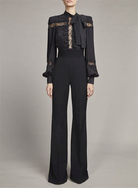 Silk Lace And Crepe Jumpsuit Thời Trang Mùa Hè Thiết Kế