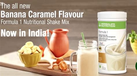 Herbalife Nutrition Formula 1 Nutritional Shake Mix Banana Caramel Flavour Now In India Youtube