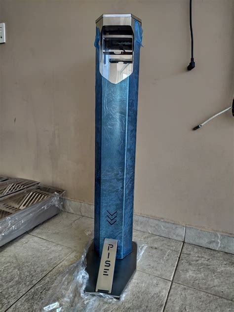 Totem De Aço Inox Para Álcool Em Gel Dispenser Pedal Frete grátis