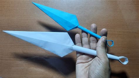 DIY How To Make KUNAI From A4 Paper ORIGAMI TUTORIAL YouTube