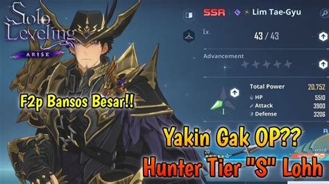 Yakin Gak Opbuild Hunterlim Tae Gyu 4 New Code Solo Leveling