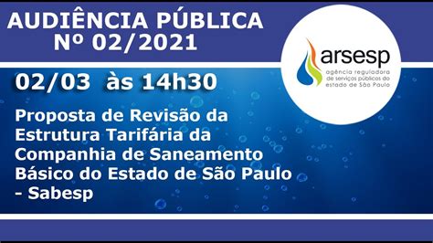 Proposta De Revisão Da Estrutura Tarifária Da Companhia De Saneamento