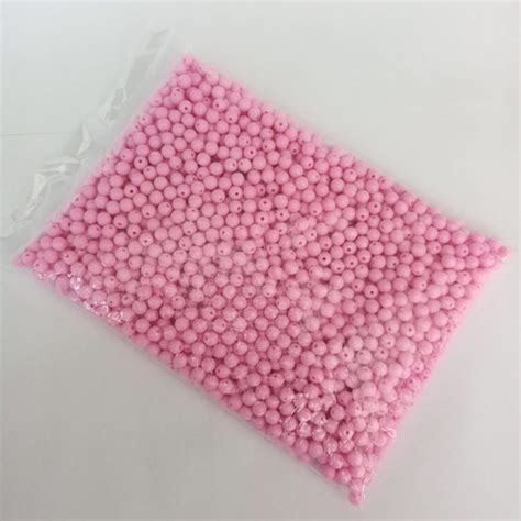 1700 Bolas Leitosa 8mm Miçangas Acrílicas Rosa Claro Elo7