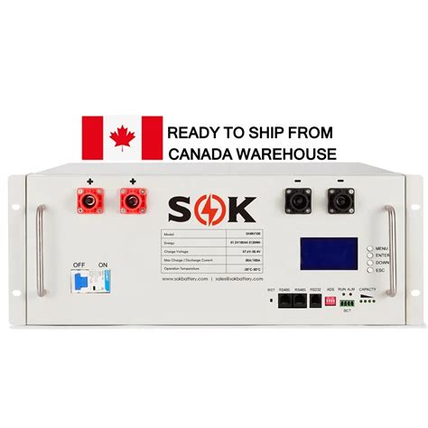 Sok Lifepo4 Server Rack Battery 48v100ah Lithium Solar Compatible With