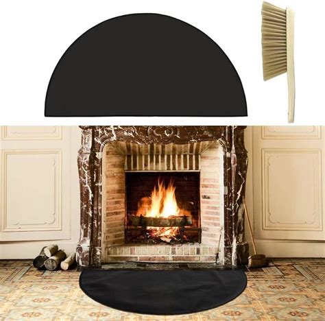 Amazon Oude Hower Fireproof Fireplace Mat Inch Half Round