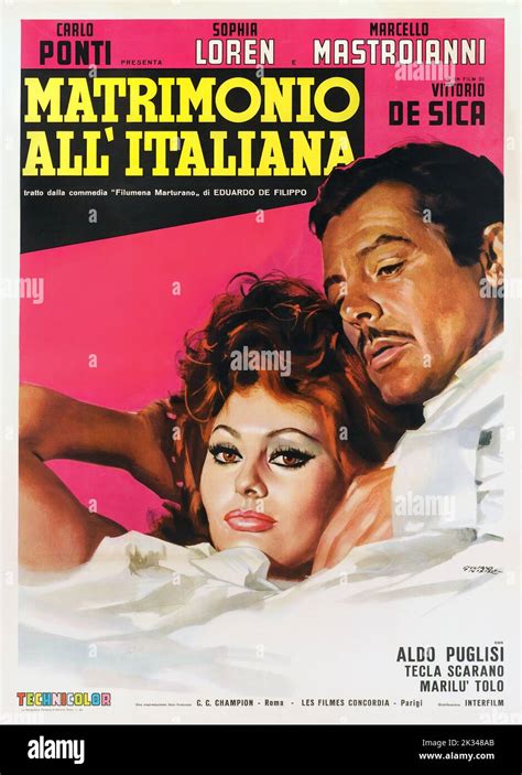 Affiche Du Film Italien Vintage MATRIMONIO ALL ITALIANA MARIAGE DE