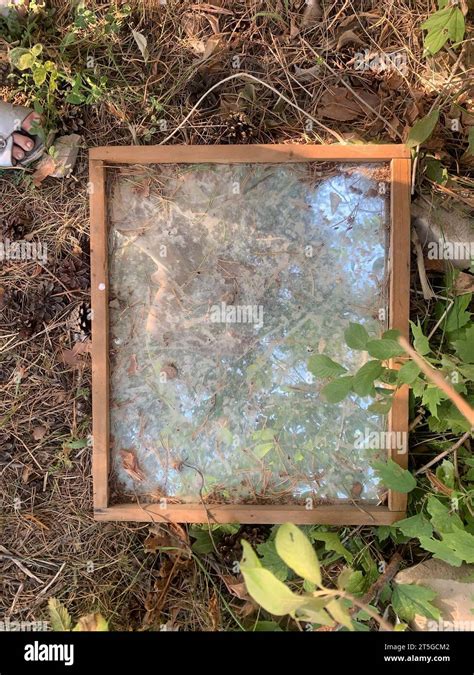 Dirty Broken Mirror On The Ground Stock Photo Alamy