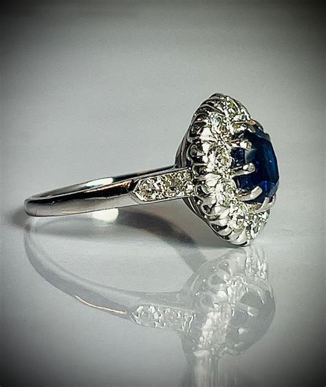 Proantic Pompadour Sapphire And Diamond Ring