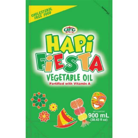 UFC Hapi Fiesta Vegetable Oil Sup 900ml Cooking Oil Walter Mart