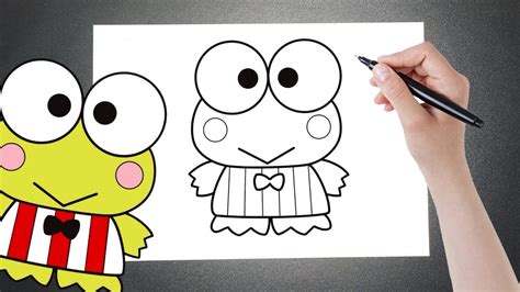 How To Draw Keroppi Frog From Hello Kitty Sanrio Youtube