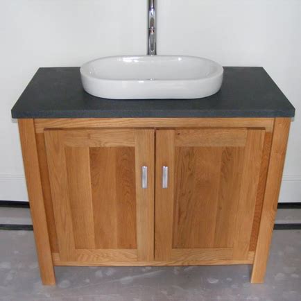 Solid Oak Vanity Unit With Black Granite Top Aspenn Furniture