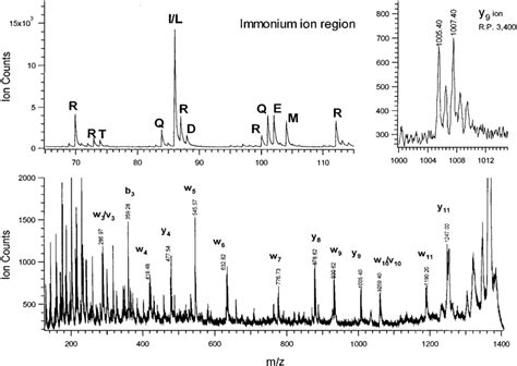 Maldi Tof Tof Cid Spectrum Of An 16 O 18 O Labeled Tryptic Peptide