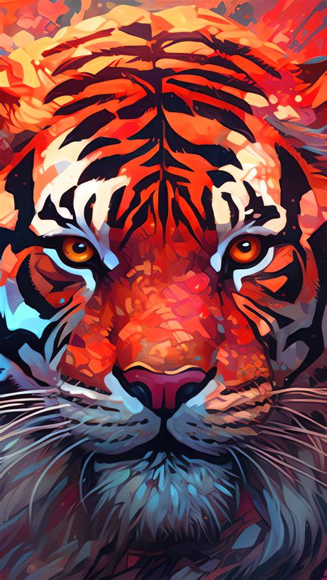 Tiger Art 4k 1901n Wallpaper Iphone Phone