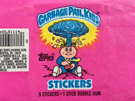 authentic garbage pail kids series  wrapper wax pack  etsy