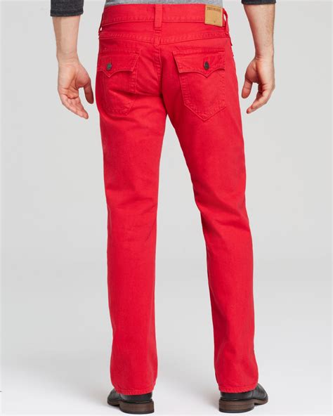 True Religion Jeans Ricky Straight Fit In True Red For Men Lyst