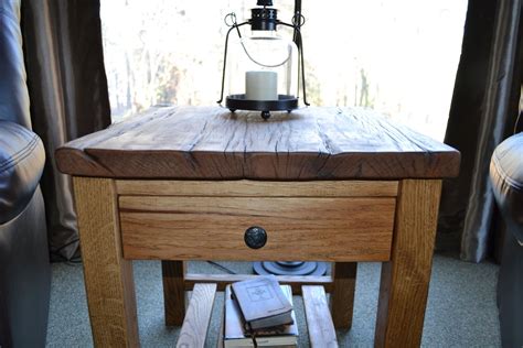 Hand Crafted Reclaimed Barnwood Side Table By Feicht And Co