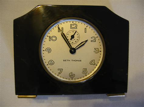 Seth Thomas Lucite Marblelize Bakelite Deco Clock For Sale Antiques