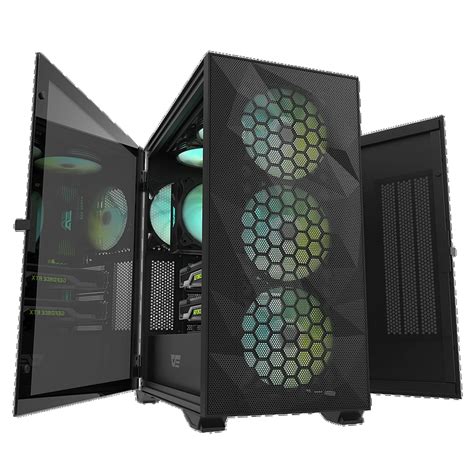 DarkFlash DLX21 MESH LUXURY ATX Gaming PC Case Included Horizontal