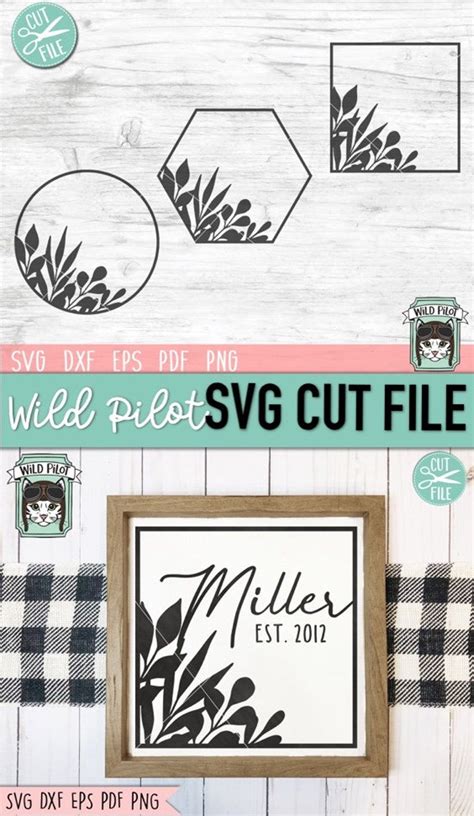 Leaf Frame Svg File Leaf Monogram Frame Leaf Border Svg Etsy Monogram Frame Leaf Monogram