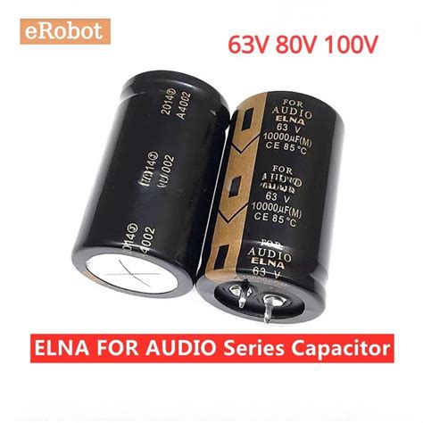 2Pcs ELNA FOR AUDIO Series 10000UF 63V 80V 100V 10000uf Hi Fi Filter