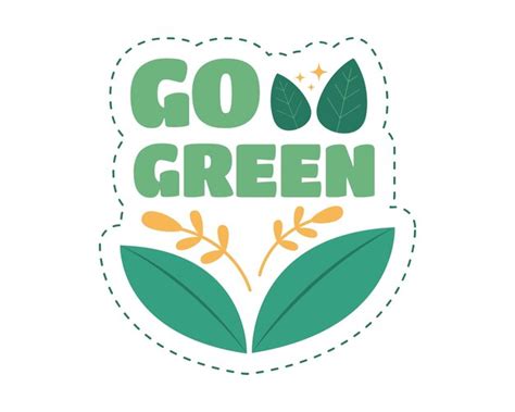 Premium Vector Go Green Concept With Eco Design Vector Illustration