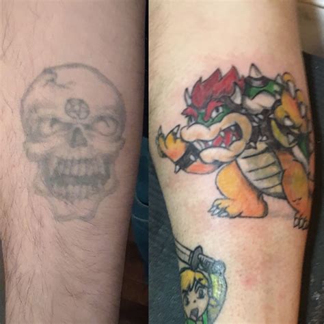 Tattoo cover up - Bowser #amynguyentattoo #bowsertattoo #supermario # ...