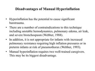 Use Of Manual Hyperinflation In ICU PPT