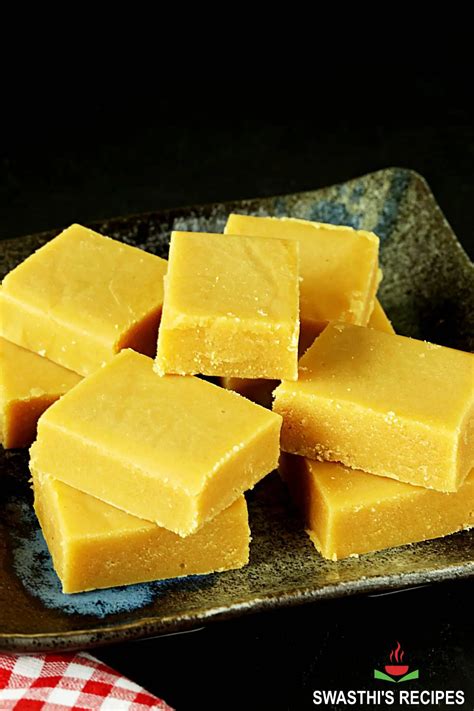 Soft Ghee Mysore Pak Recipe For Diwali Swasthis Recipes