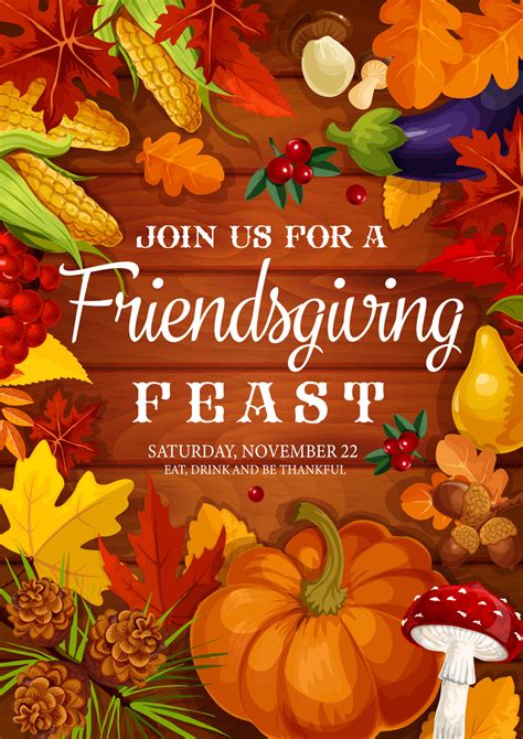 Friendsgiving feast, Thanksgiving potluck dinner 16138268 Vector Art at Vecteezy