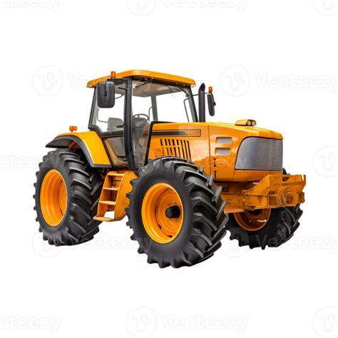 Tractor farm isolated on a transparent background, Agricultural tractor ...