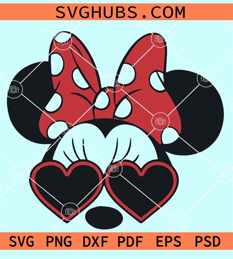 Minnie Mouse Polka Dot Bow Svg Minnie Mouse With Sunglasses Svg Disney Minnie Mouse Svg