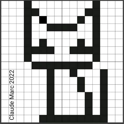 Pixel Art Chat Pixel Art Noel Pixel Art Kawaii Neurone Crossword