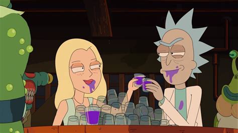 Rick Drinking With Diane Rick And Morty S7 E10 Youtube